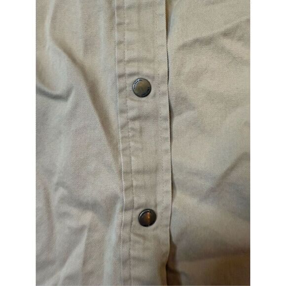womens L Vintage RALPH LAUREN Safari Field Shirt Khaki Utility Pockets fishing‎ - Picture 3 of 6